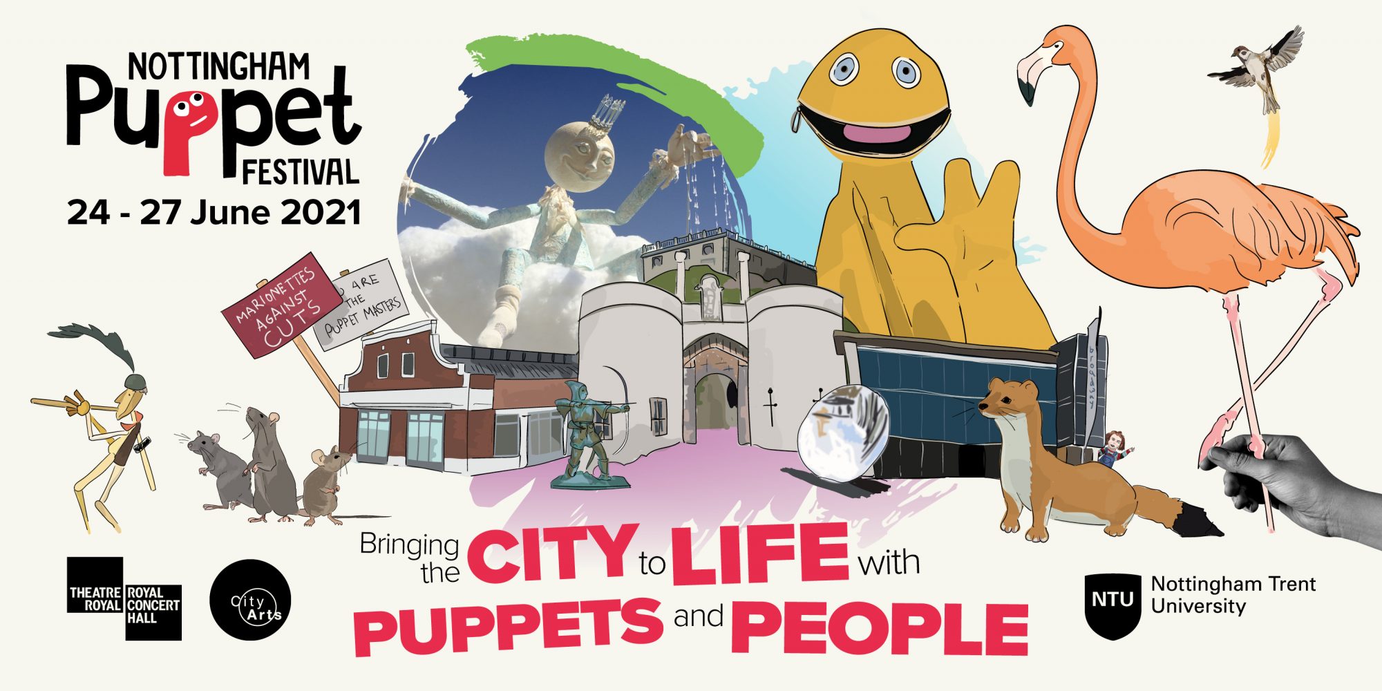 Nottingham Puppet Festival - 24-27 June 2021 - Bringing the City to Life with Puppets and People
